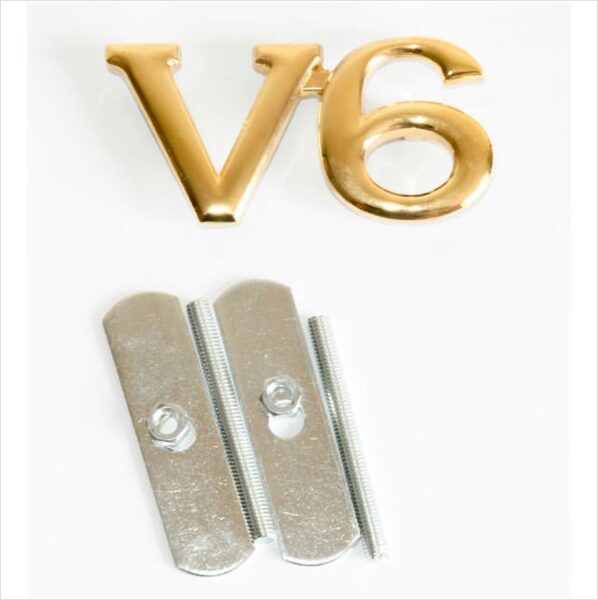 LUXURY 24K Gold Plated V6 Grill Badge / Emblem