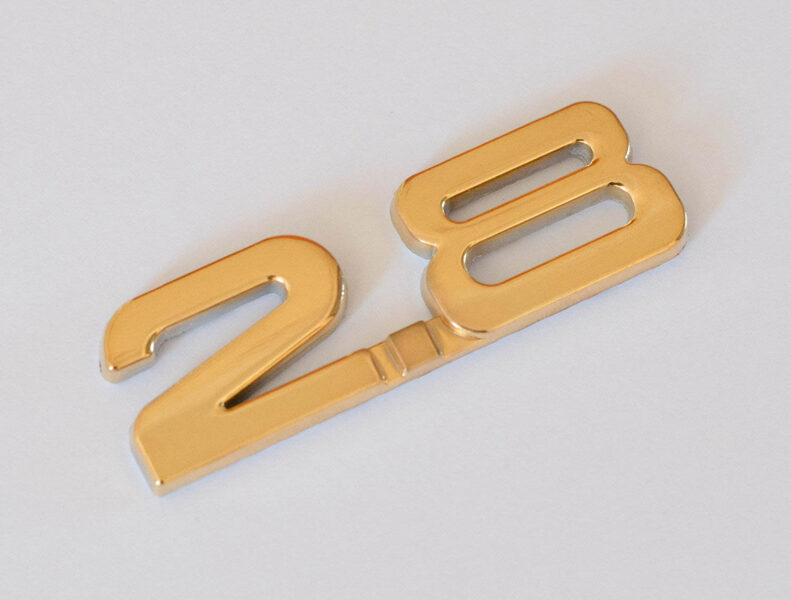 LUXURY 24K Gold Plated 2.8 Car Badge / Emblem