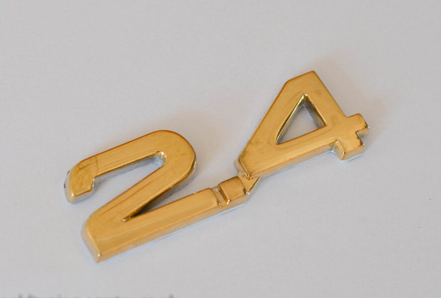 LUXURY 24K Gold Plated 2.4 Car Badge / Emblem