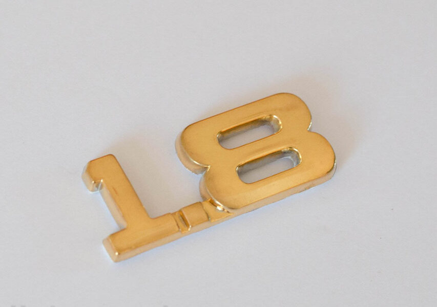 LUXURY 24K Gold Plated 1.8 Car Badge / Emblem