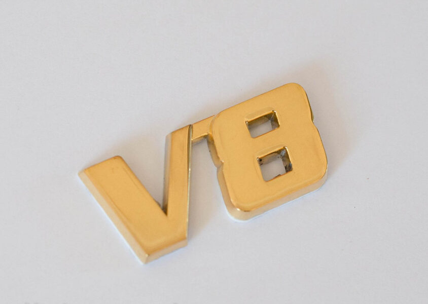 LUXURY 24K Gold Plated V8 Car Badge / Emblem