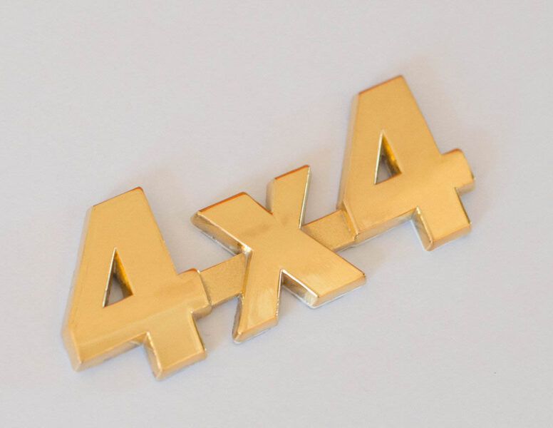 LUXURY 24K Gold Plated 4x4 Car Badge / Emblem