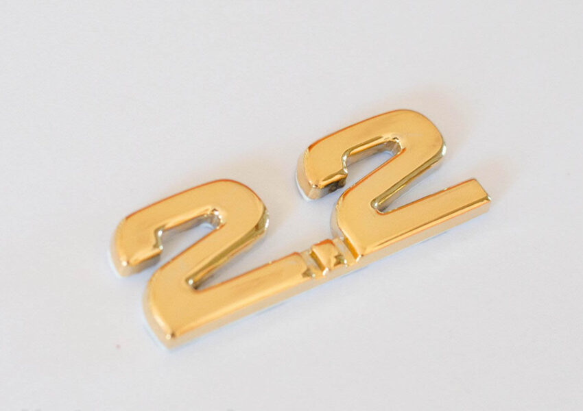 LUXURY 24K Gold Plated 2.2 Car Badge / Emblem