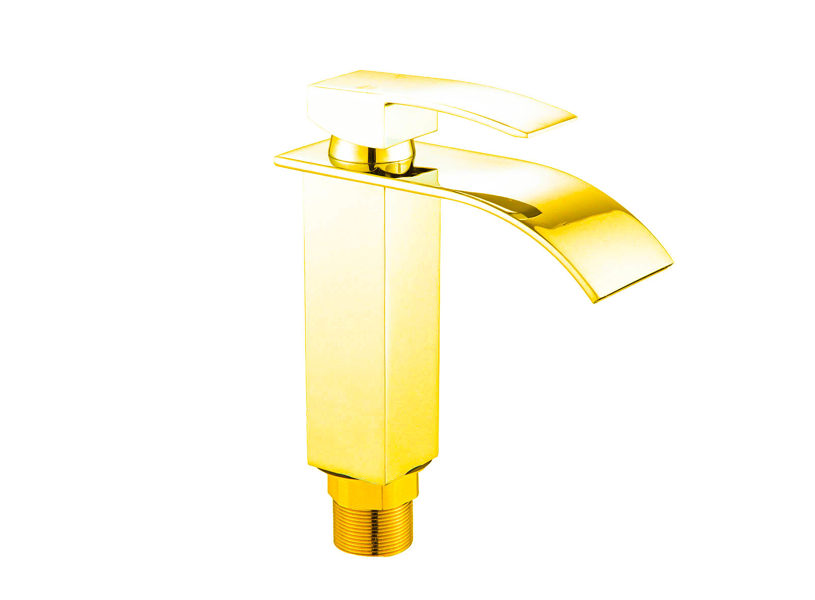 LUXURY 24K Gold Plated Waterfall Bathroom Mono Basin Mixer