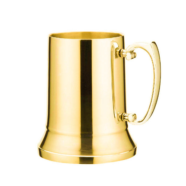 LUXURY 24K Gold Plated Double Wall Beer Mug