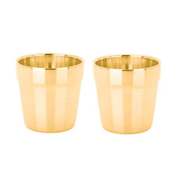 LUXURY 24K Gold Plated 2pcs Shot Drinking Glasses 180ml